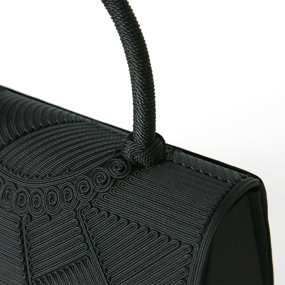 コード刺繍デザイン米沢織編み手フォーマルバッグ