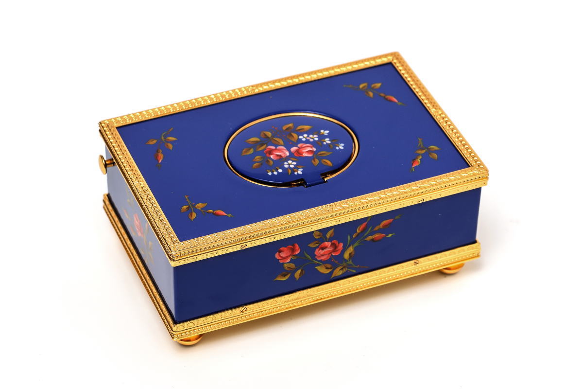 REUGE リュージュ シンギングバード ボックス オルゴール ブルー GP