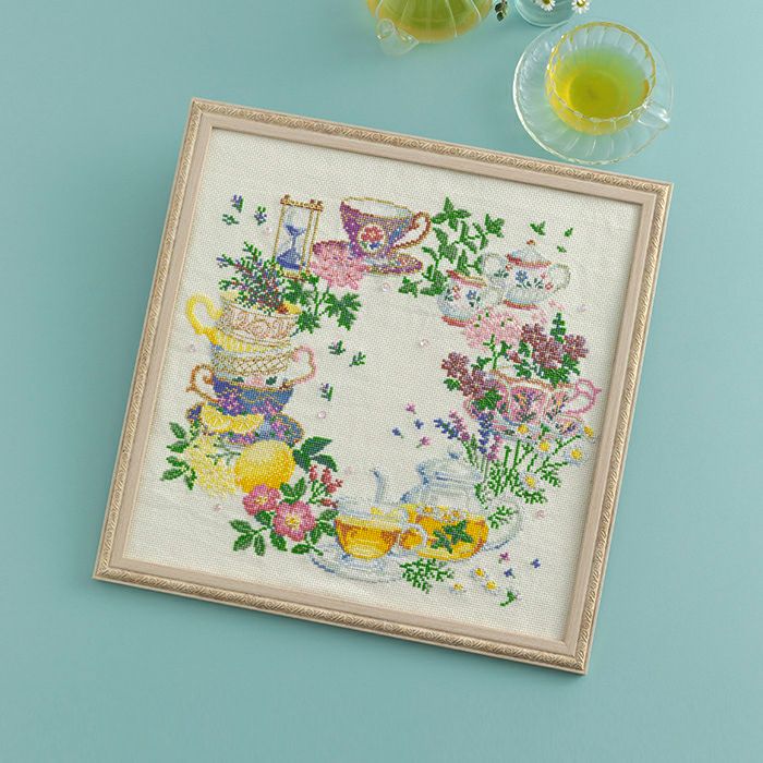 クロスステッチフレーム＜ムーミンと釣り日和＞ | リバティ 生地