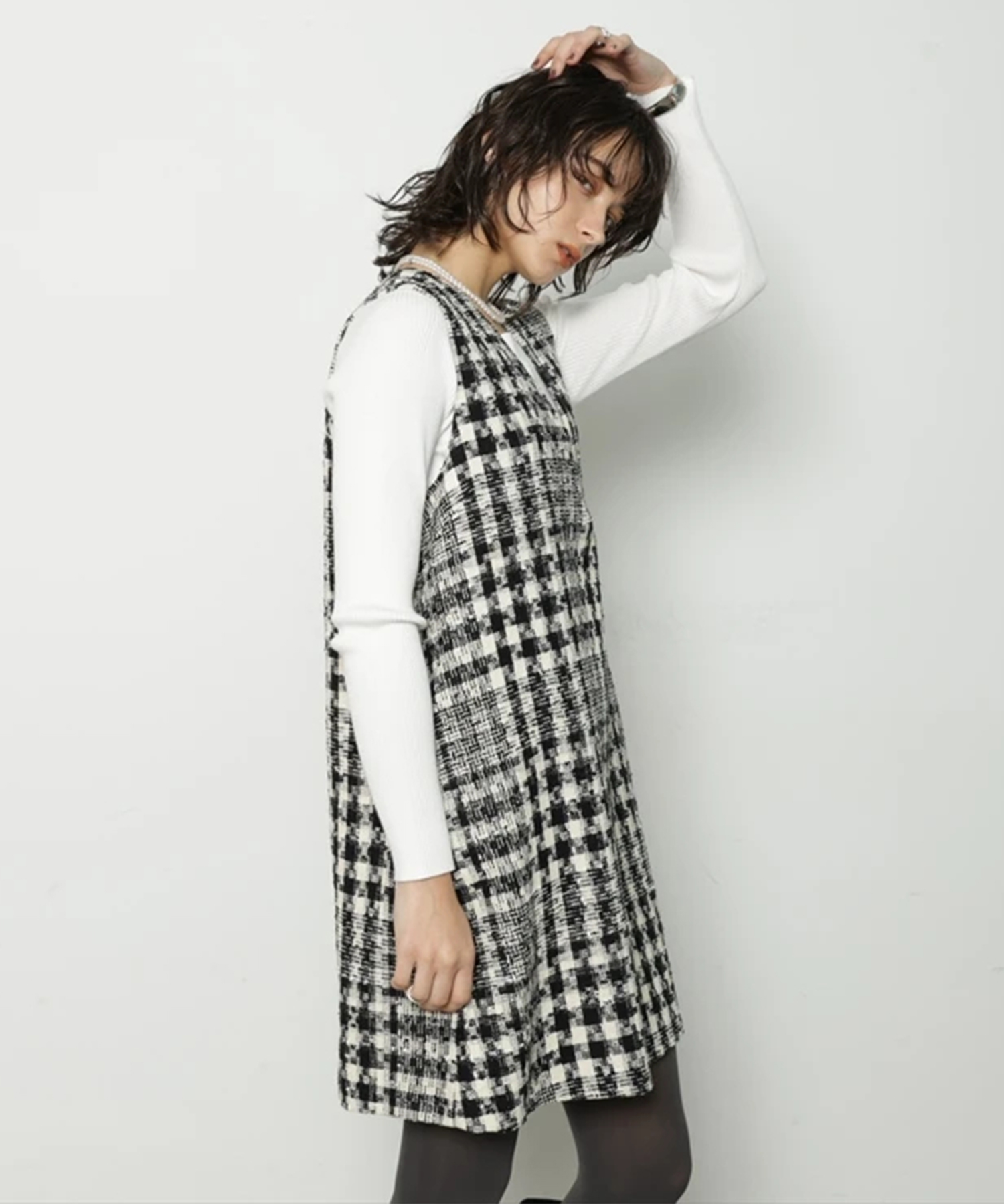 CADUNE ミニジャンスカ ライトグレー 36 ￥24200 ワンピース CADUNE