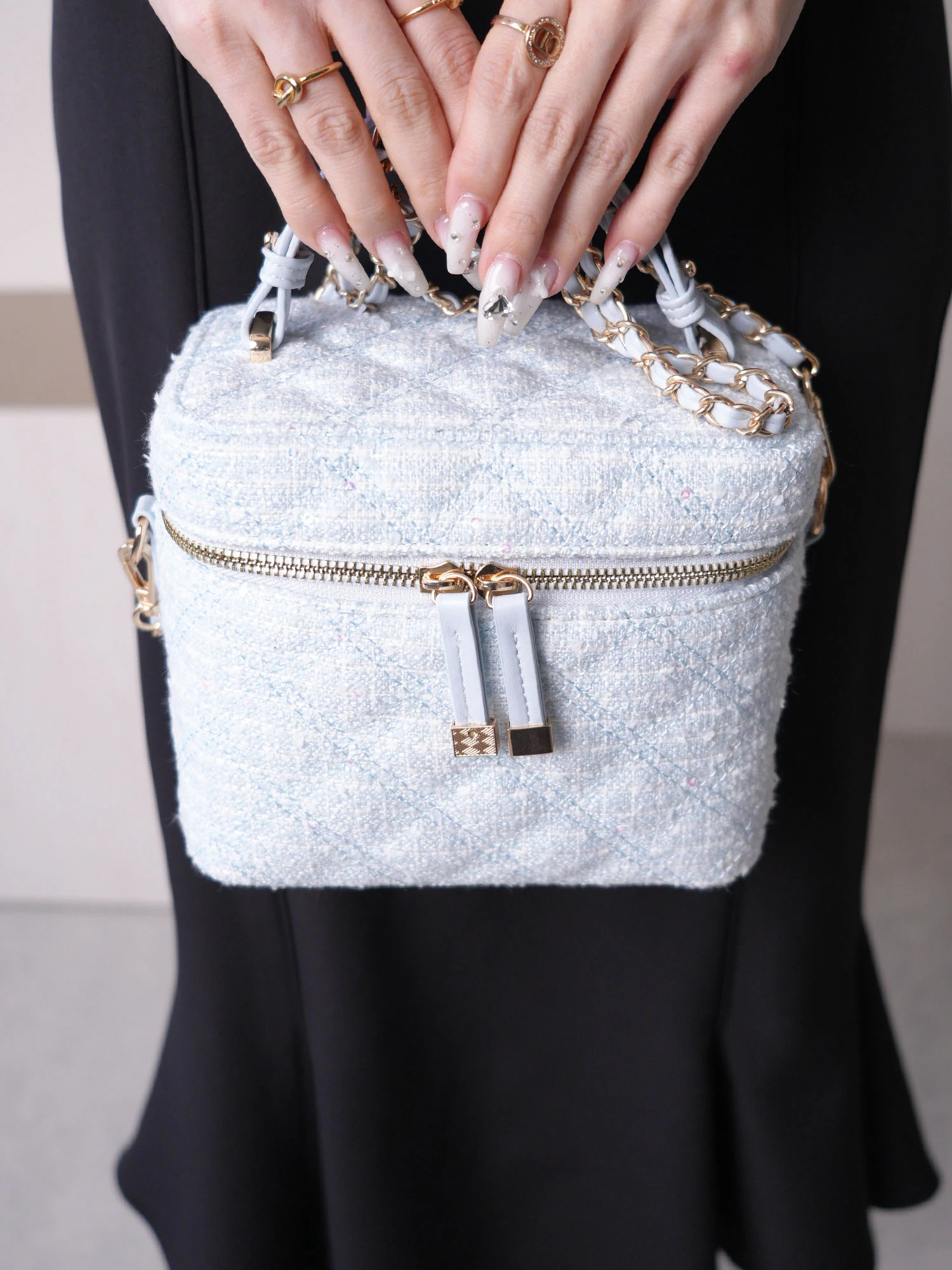 LIP SERVICE（リップサービス）｜ キルティングツイードバニティバッグ