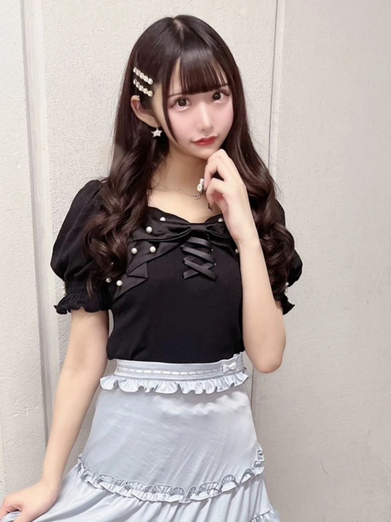 Re♥Twinkle パールリボンTOPS - Ank Rouge(アンクルージュ)のTシャツ