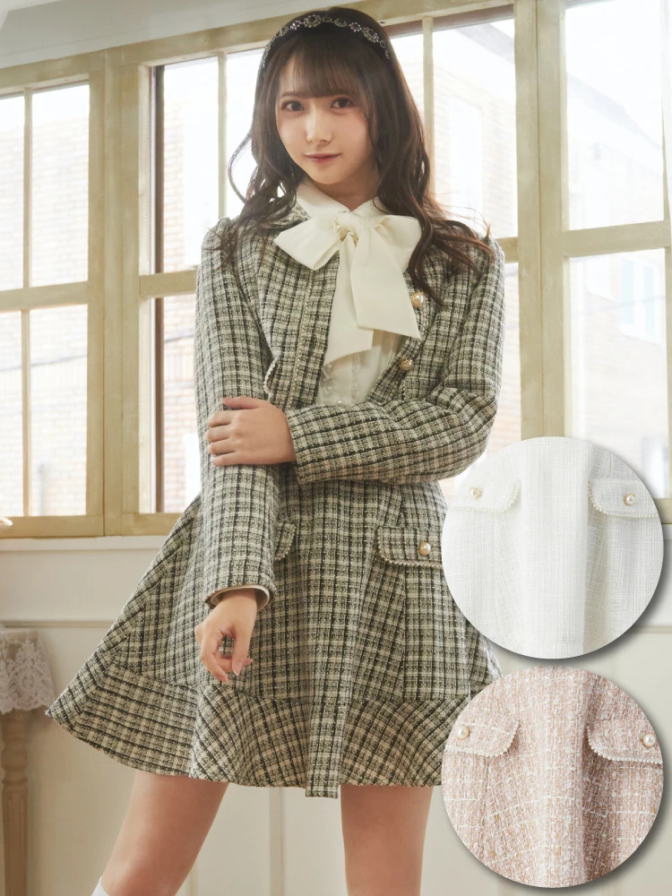 ツイードフレアーヘムSK - Ank Rouge(アンクルージュ)のスカート