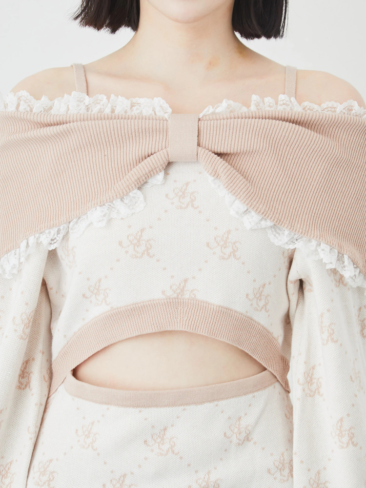 フロント開きモノグラムワンピース - Ank Rouge(アンクルージュ)の