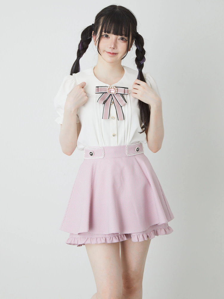 リボンカメオフレアスカパン - Ank Rouge(アンクルージュ)のショート