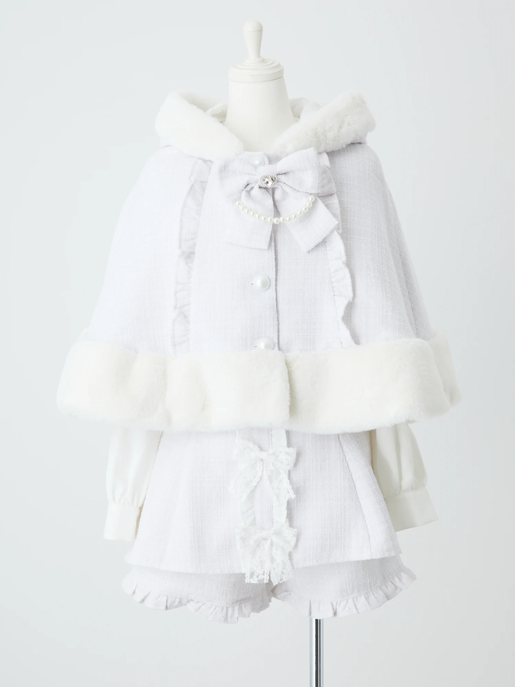 くまちゃんキラキラツイードポンチョ - Ank Rouge(アンクルージュ)の