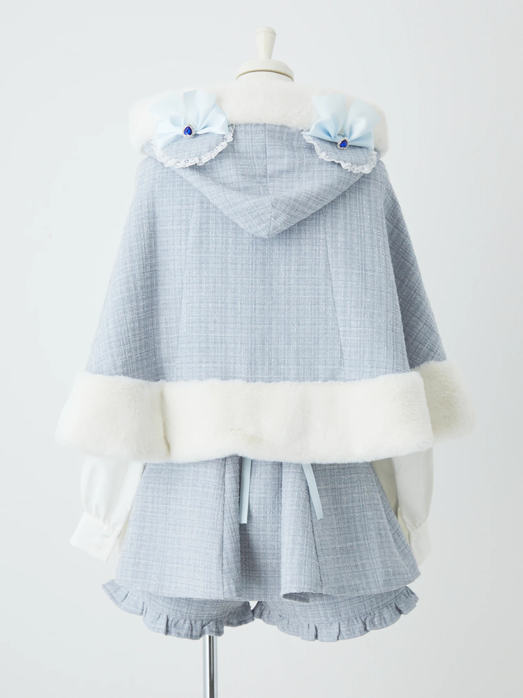 くまちゃんキラキラツイードポンチョ - Ank Rouge(アンクルージュ)の