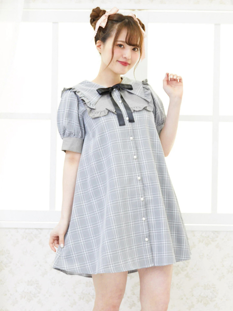 A13 ヨーコチャン ミニワンピース チュニック 【L】 Aライン YOKO CHAN