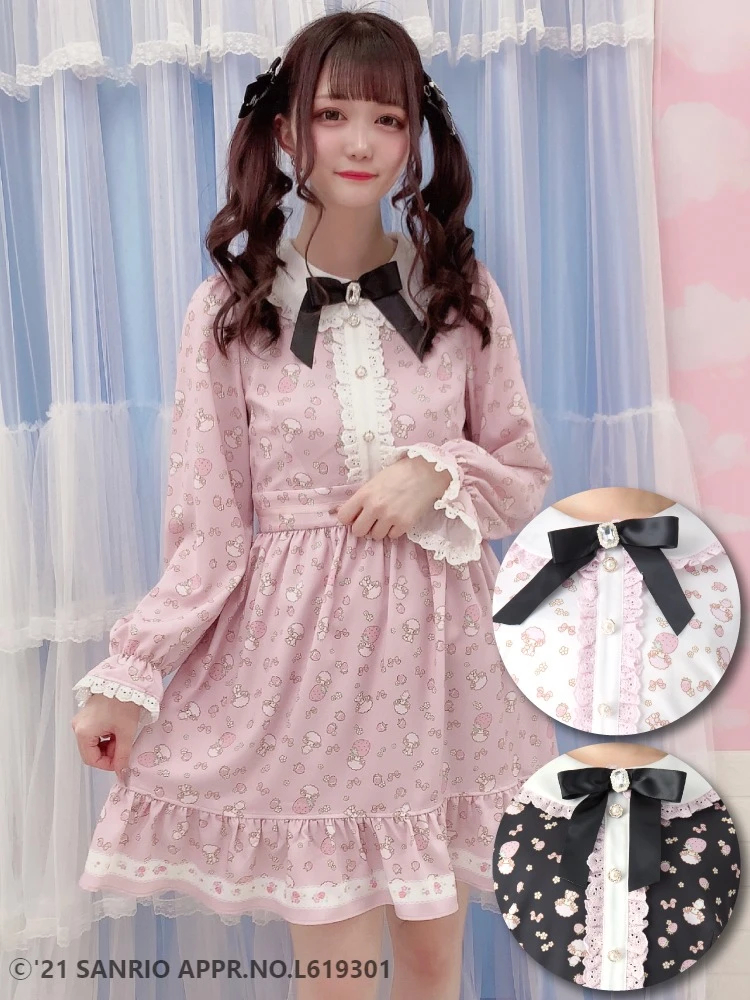 マイスウィートピアノコラボ総柄ワンピース - Ank Rouge(アン