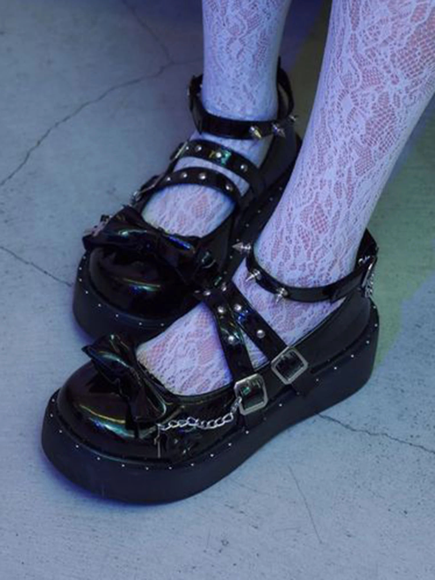 ゴシックエナメルリボンシューズ - Jamie エーエヌケー(ジェイミーエー