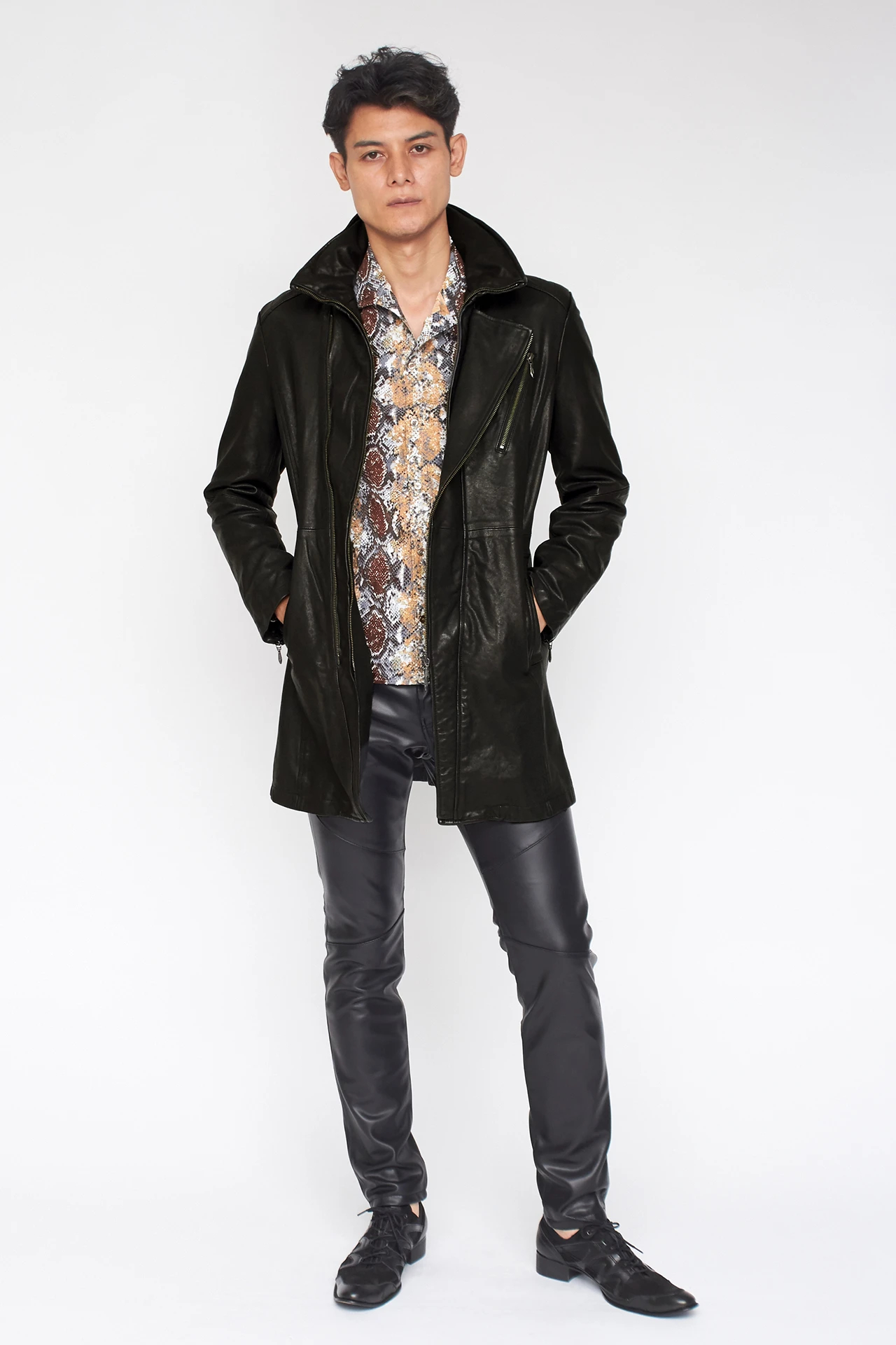 TORNADO MART∴ウォッシュドロングセミダブルレザー / TORNADO MART