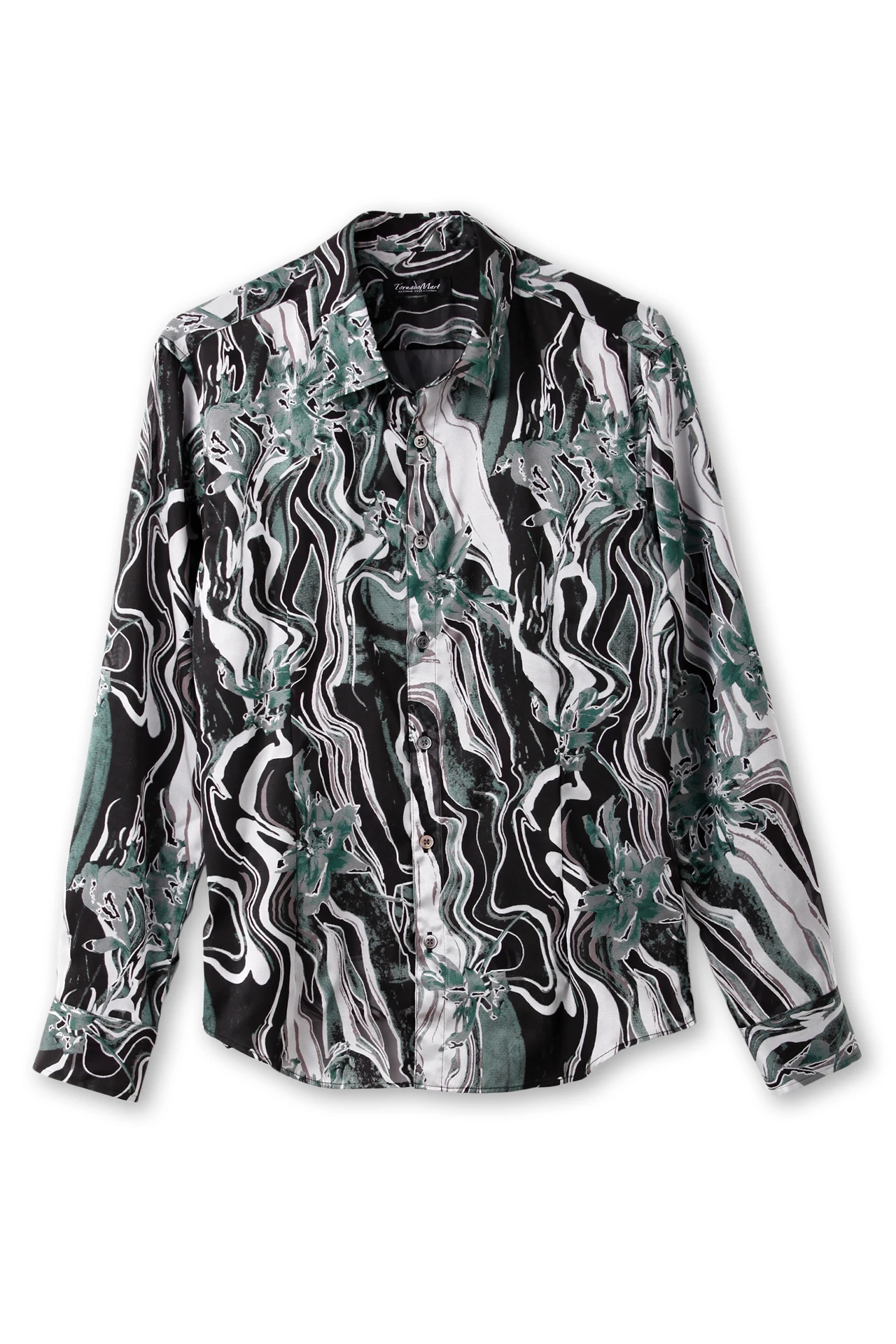 TORNADO MART∴マーブルフラワープリントシャツ / TORNADO MART