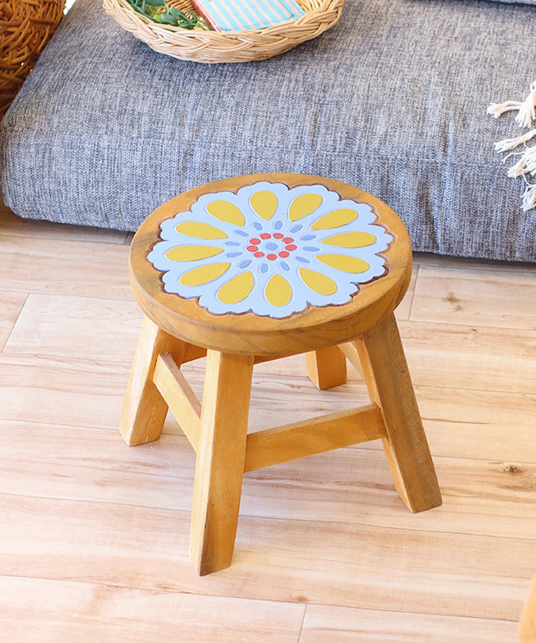 ラウンドスツール フラワー【WEB限定】 / 椅子・スツール | エスニック