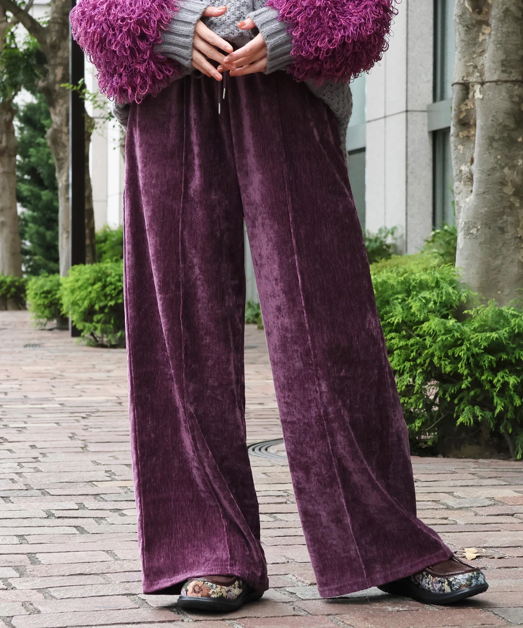 ベロアセンタータックパンツ【2月24日(火)15時までの限定価格