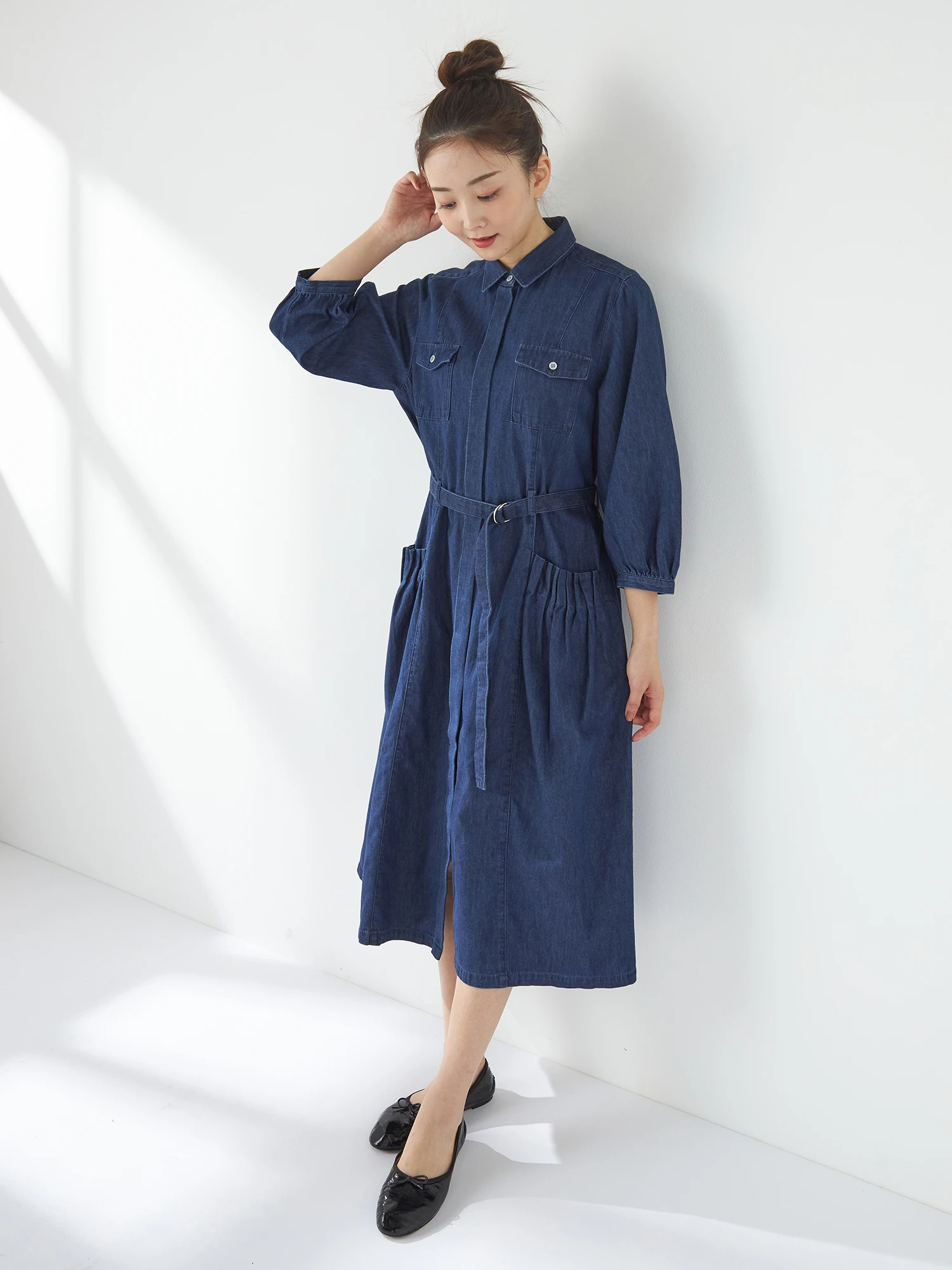 McGREGOR（マックレガー）｜ワンピース｜7分袖デニムワンピース