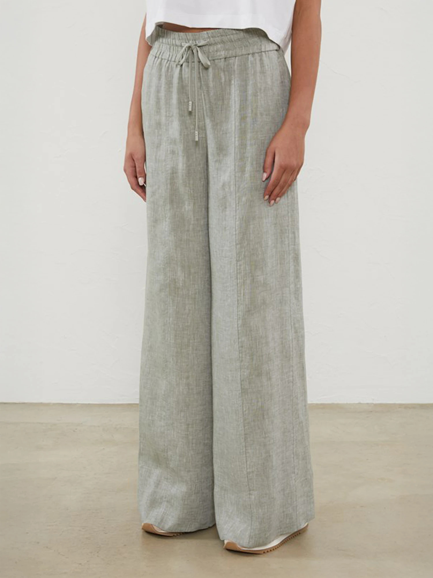 麻100％ワイドパンツ / PESERICO（ペセリコ）｜woollen online store