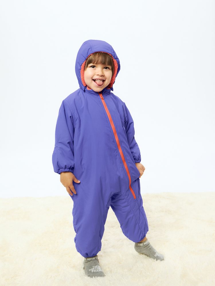 THE NORTH FACE 子ども用フルボディスーツ ネイビー/ピンク THE NORTH