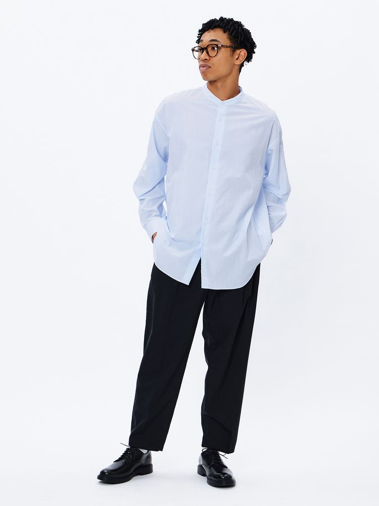 公式】ロングスリーブラミーミックスビッグシャツ（ユニセックス