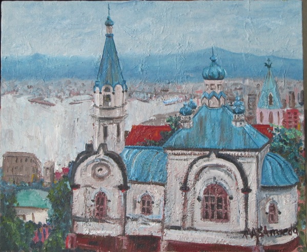 ハリスト正教会」F10 油絵 絵画