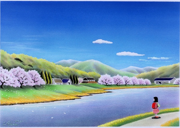 4月の風景」 by アキオ｜Artmeter｜暮らしを彩るアートが、きっと見つかる