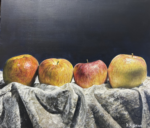 4つのリンゴの静物」 by 相澤健介｜Artmeter｜暮らしを彩るアートが