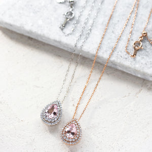 Double -ドゥブル- ペアシェイプ モルガナイトネックレス PG – JaMais