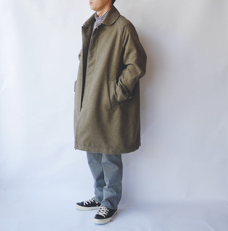 美品】DELICIOUS（デリシャス）ツイードトラベルコート グレー