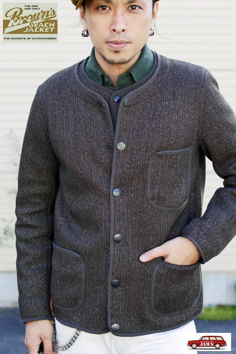 Browns BEACH」×「TIMOTHY EVEREST」 COLLARLESS JACKET ブラウンズ