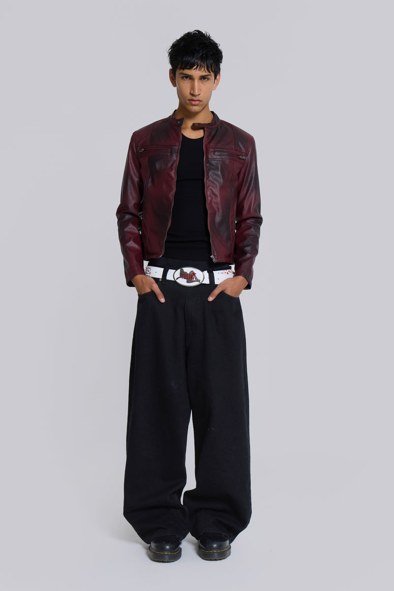 Shop Oxblood Piston Jacket | Jaded London | Clothing