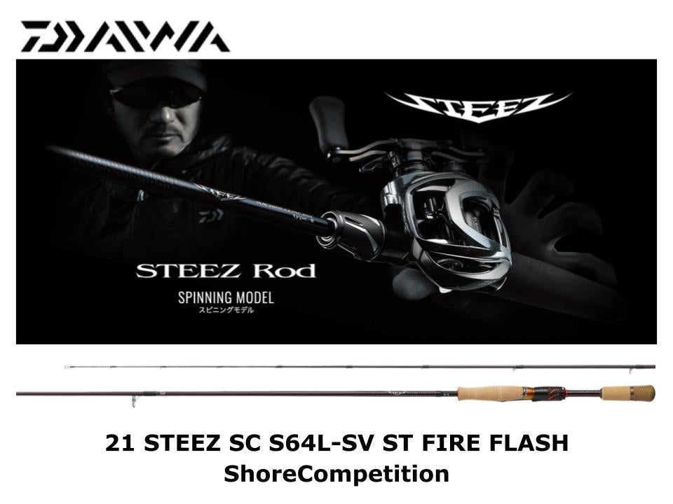 Daiwa 21 Steez Spinning SC S64L-SV ST FIRE FLASH – JDM TACKLE HEAVEN