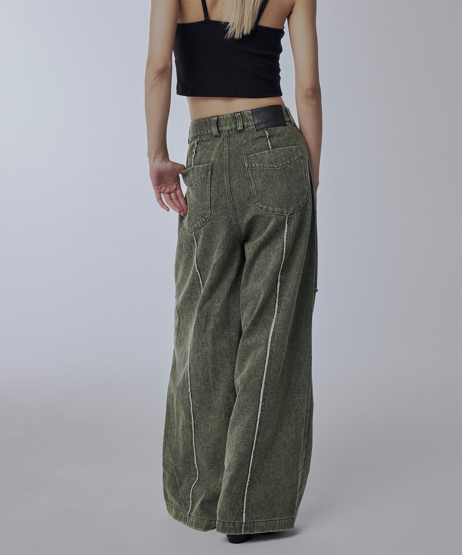 Zipped-Slit Baggy Denim – Jent Louis