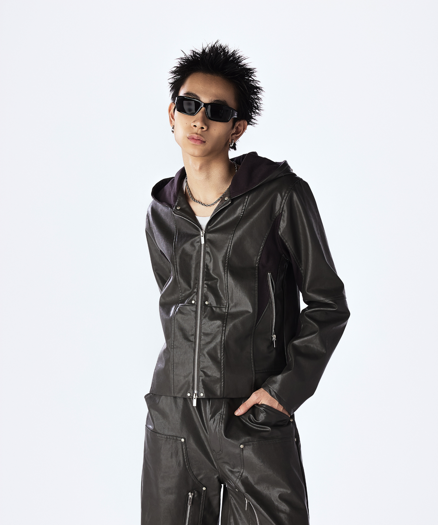 Leather Hooded Jacket – Jent Louis