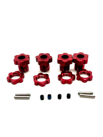 Fits SLEDGE - 17mm Hex Hubs RED (nuts Wheel hubs pins screws