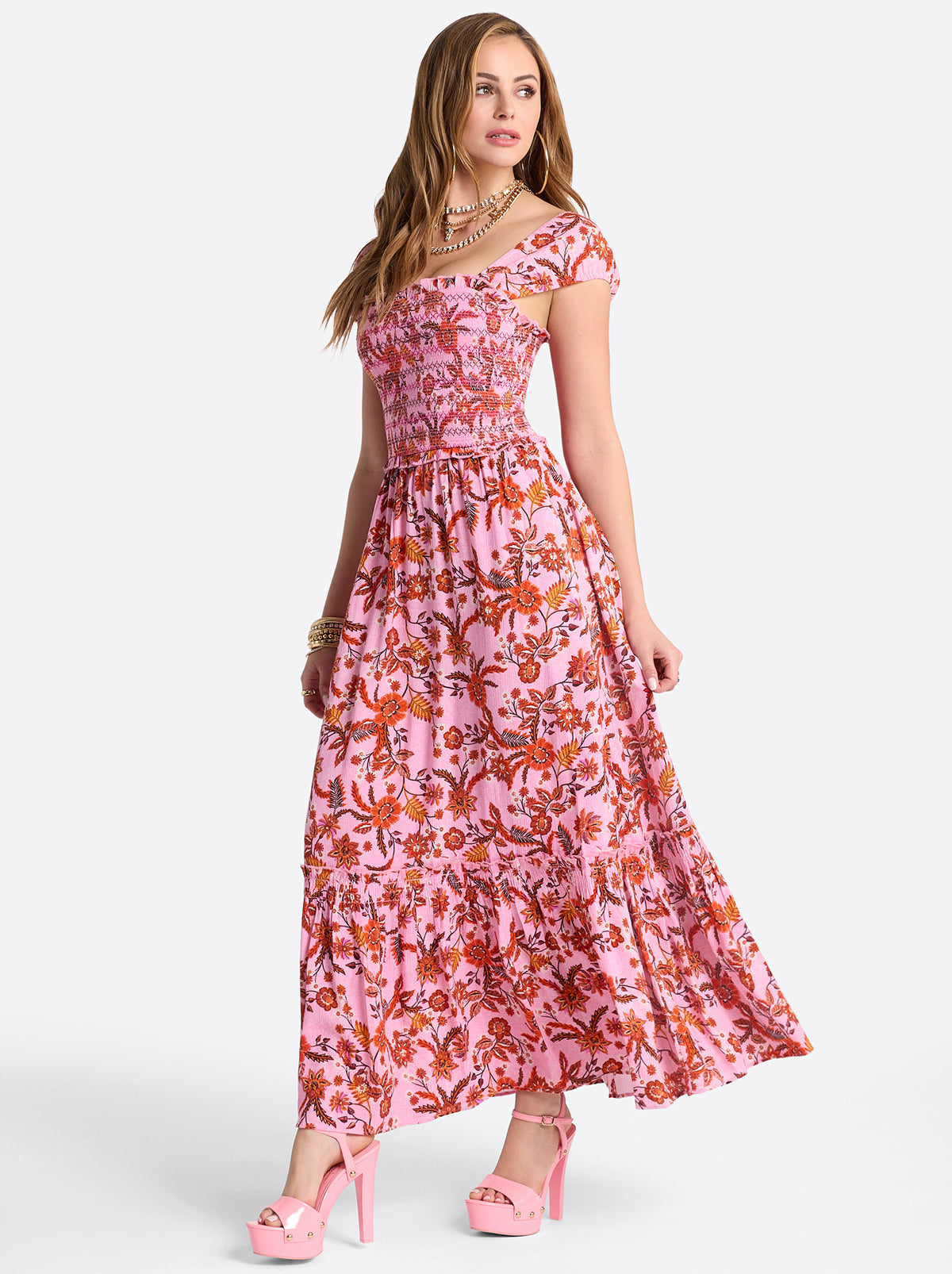 Clarice Maxi Dress in Rosebloom Wild Jacobeans – Jessica Simpson