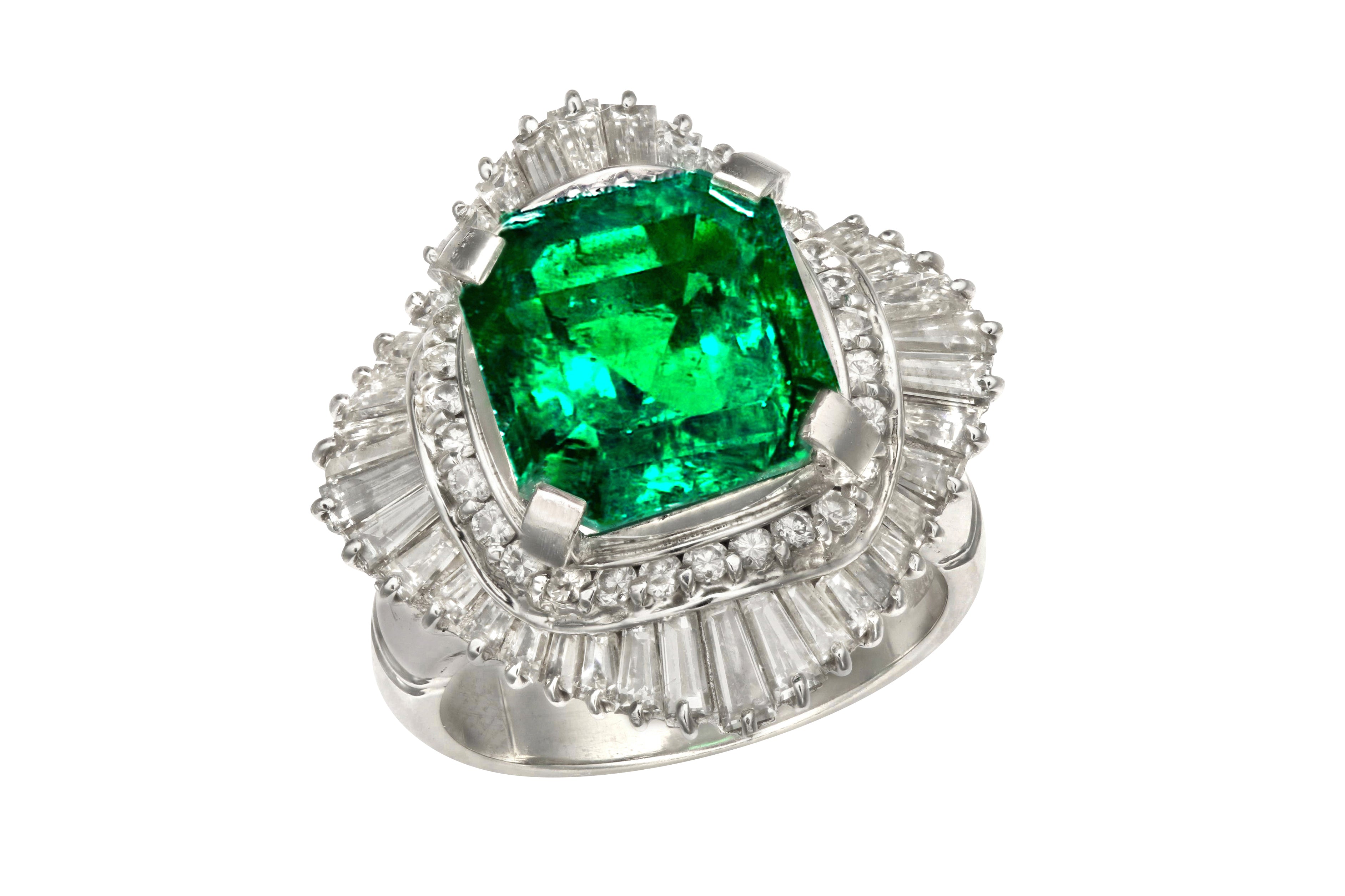 Emerald Pt900エメラルド ダイヤモンドリング (NO.128696) – JEX宝石