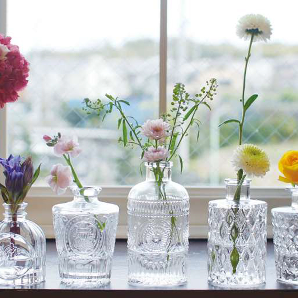 雑貨卸、雑貨仕入れ（【SOW】プチフラワーベース クリア&グリーン