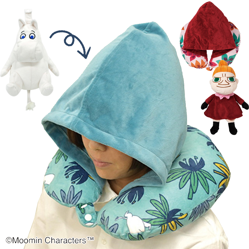 ムーミン フード付きネックピローとブランケットセット ムーミン