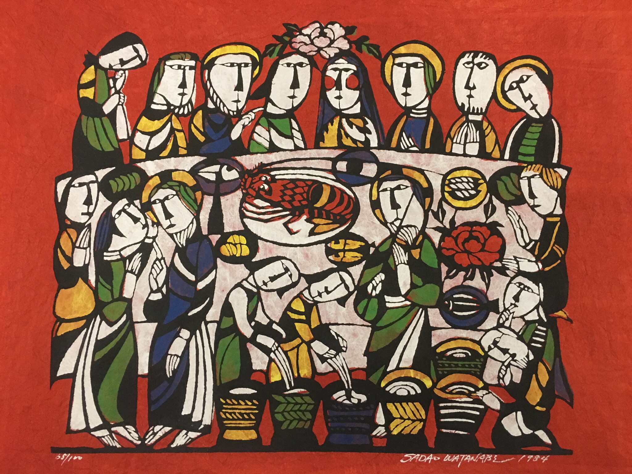 渡辺貞夫 木版画 最後の晩餐 渡辺貞夫 木版画 最後の晩餐 【公式通販】