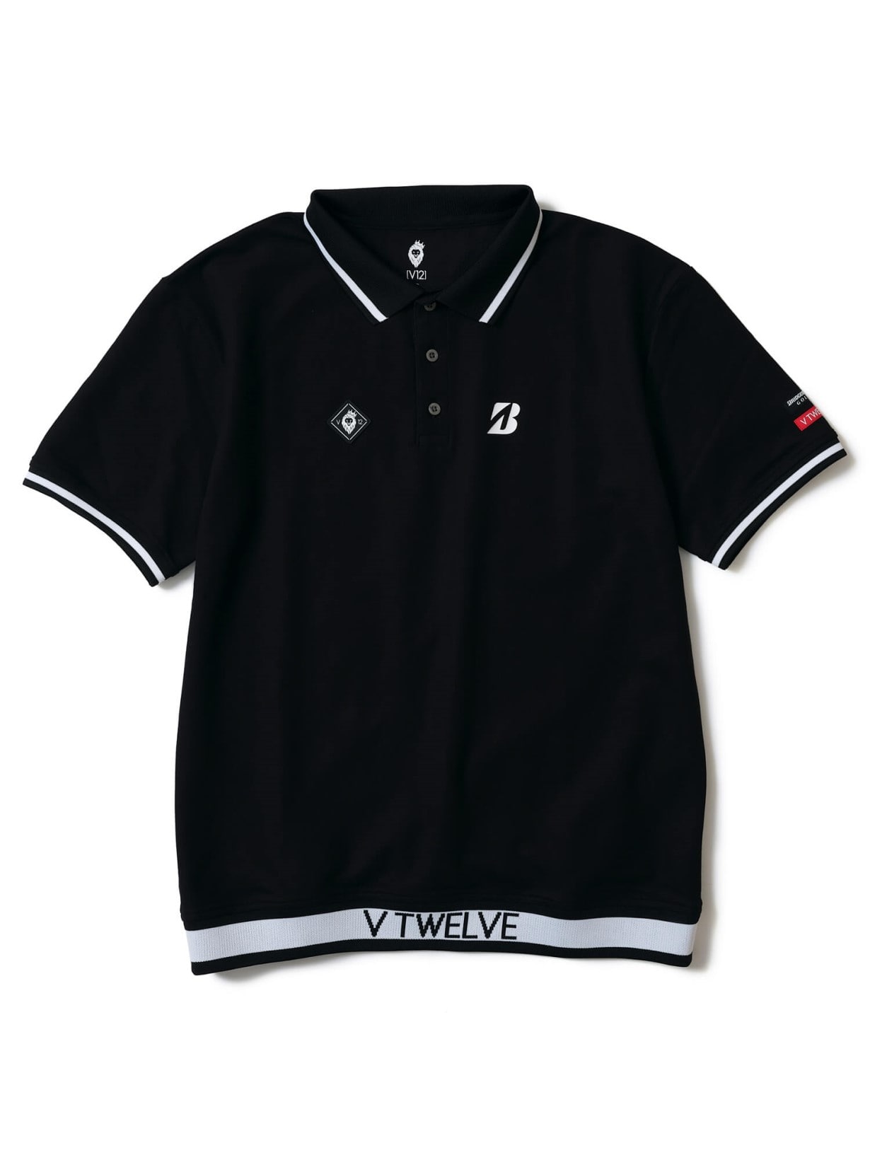 V12 コラボウエア ポロシャツ BS LIB POLO(S BK（ブラック