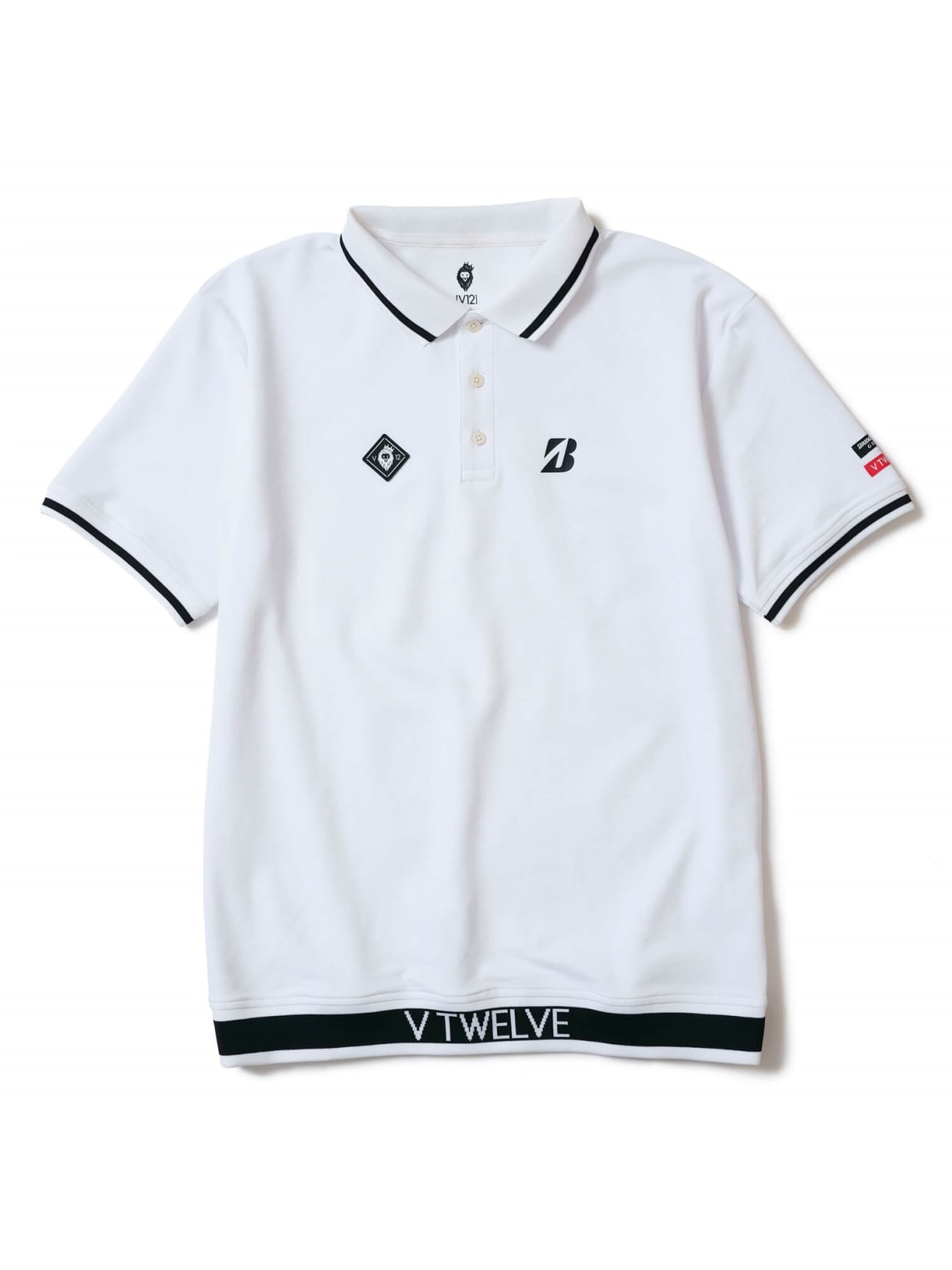 V12 コラボウエア ポロシャツ BS LIB POLO(S BK（ブラック