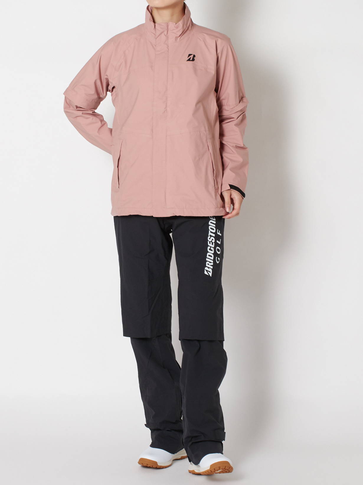 レディス 水神レイン上下セット(M SP(スモーキーピンク)): アパレル