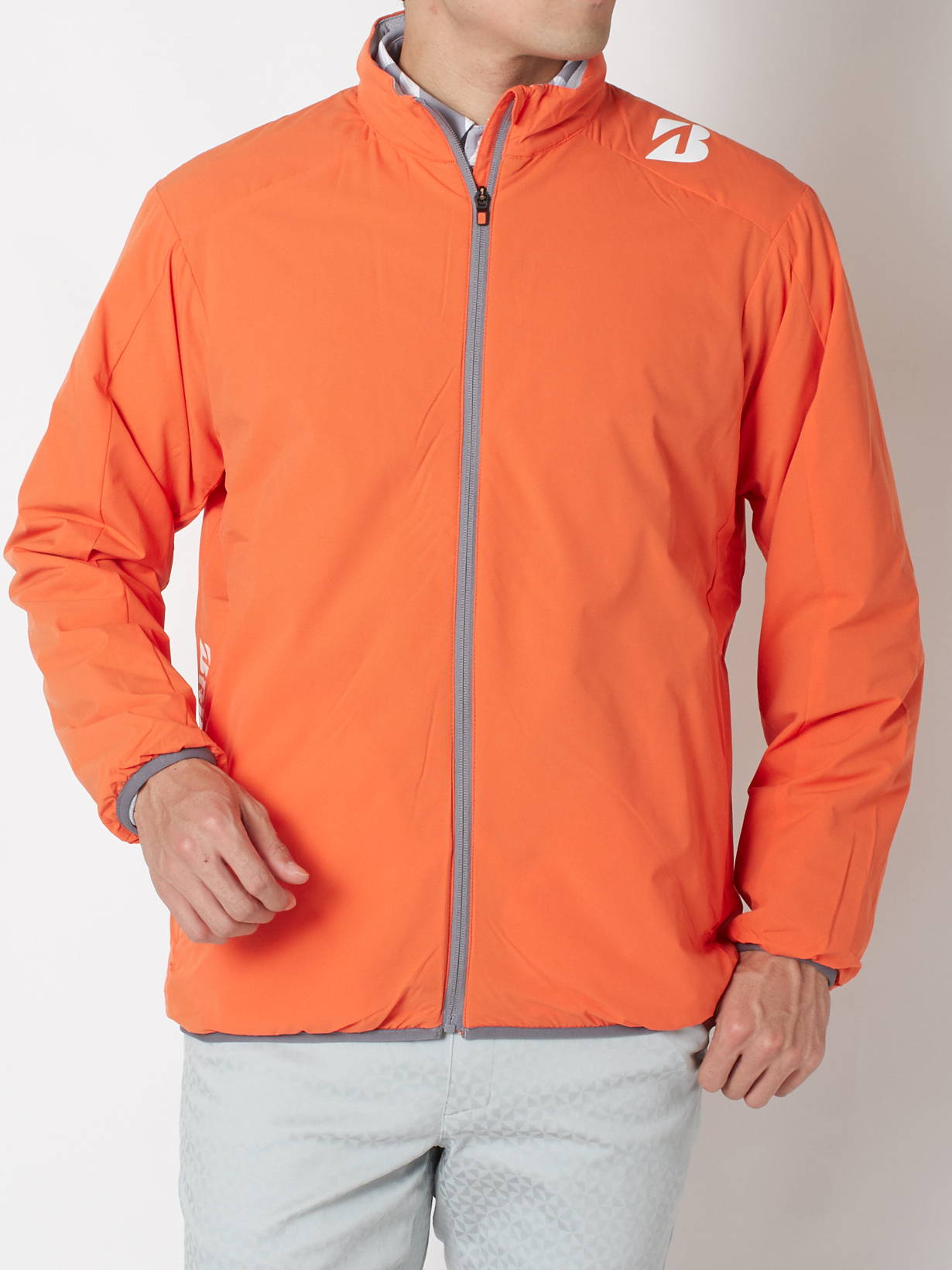 秋冬 【B-01】長袖前開きブルゾン(M OR(オレンジ)): アパレル