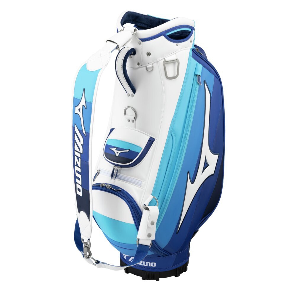 Mizuno キャディバッグ 青と白ベットカバー Mizuno キャディバッグ 青
