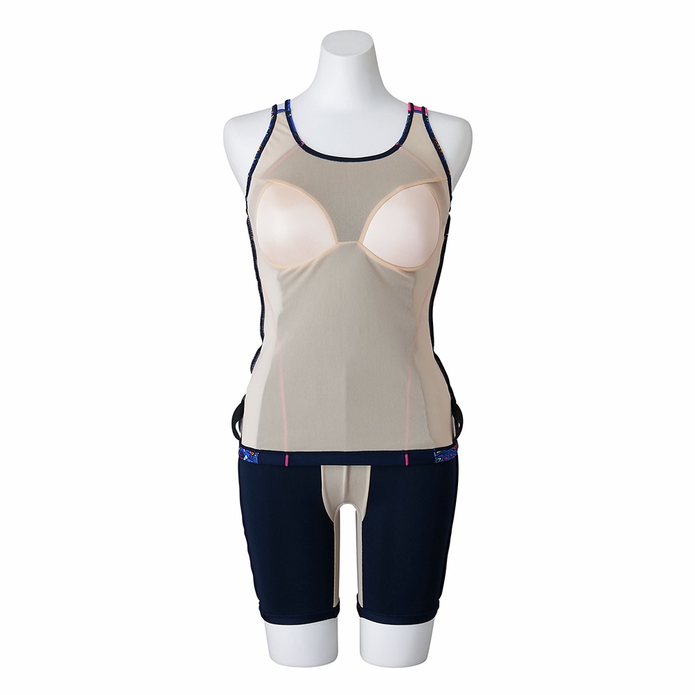 Stroke ONE】スイムフィットネス用セパレーツ(めくれにくいボタン付