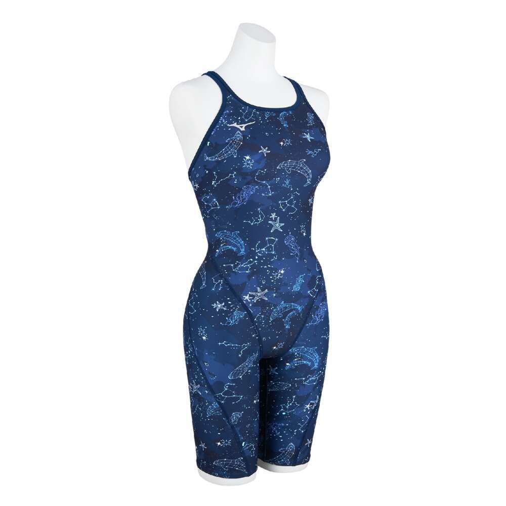 ラ*ダ様 asics スポーツ用水着 紫/グレー ラ*ダ様 asics スポーツ