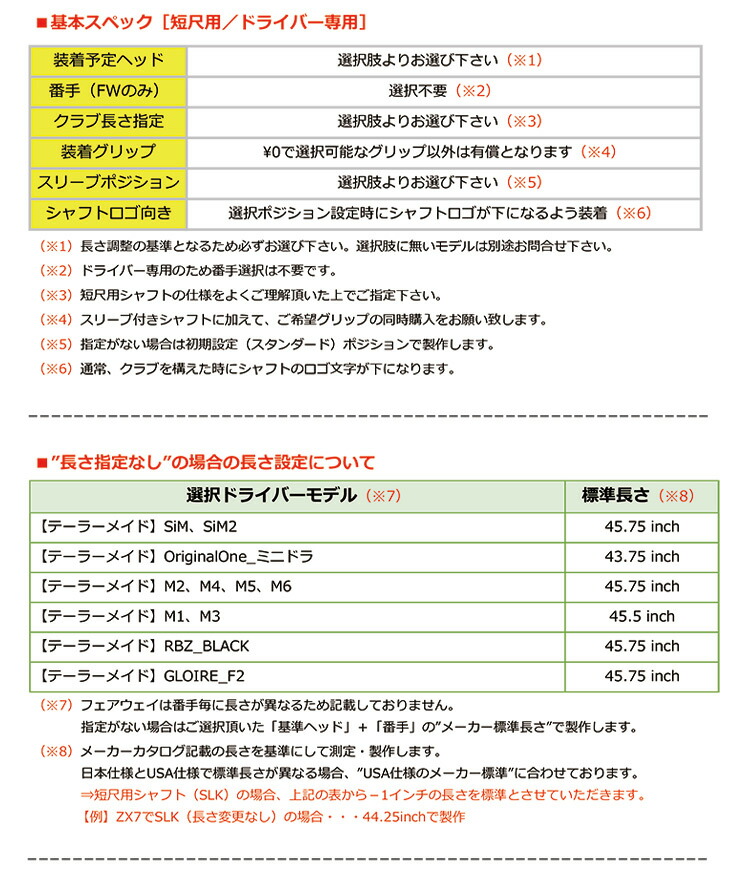 テーラーメイド スリーブ付きシャフト SPEEDER SLK 短尺ドライバー用