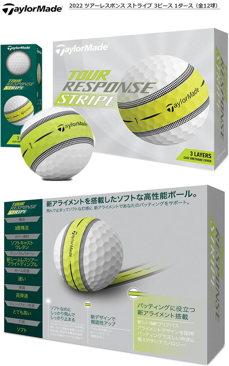 毎日発送】テーラーメイド 2022 TOUR RESPONSE STRIPE ツアー