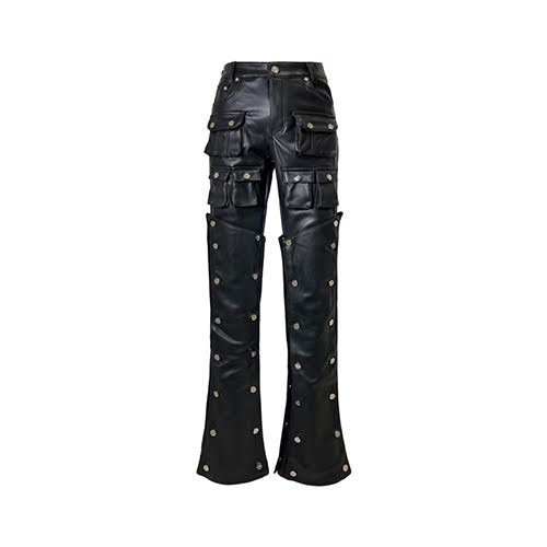 GUAPI OBSIDIAN BLACK PREMIUM LEATHER PANTS | KingStar