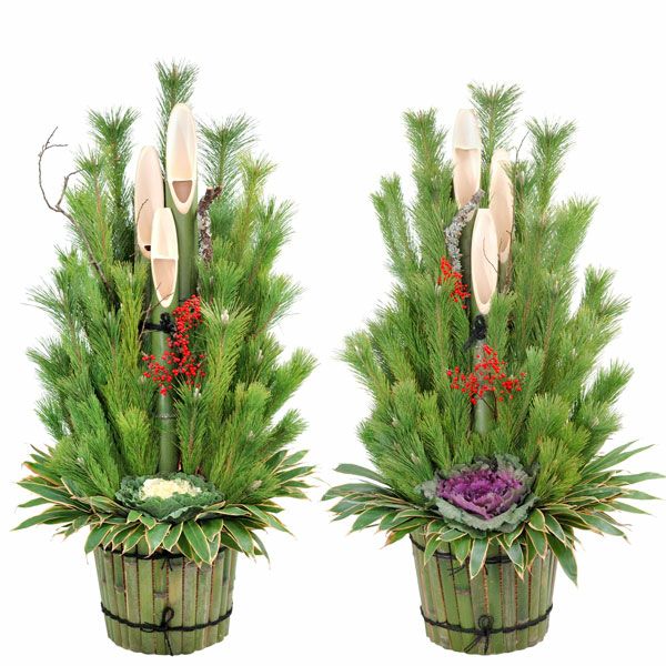 本格 門松【大】 （一対・左右2台分） 高さ1.5m