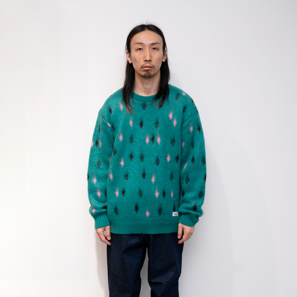 WACKO MARIA / DIAMOND HEAVY MOHAIR CREW NECK SWEATER / kaddish